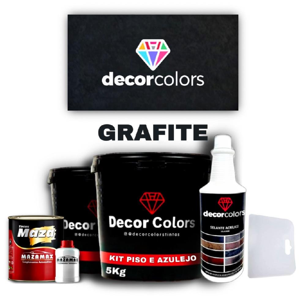 Tinta Cimento Queimado Piso E Azulejo Grafite Decor Colors-DECOR COLORS-271360