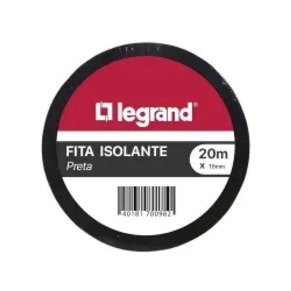 Fita Isolante 20 Metros 19mm Classe C Pvc Antichamas Preta L - Imagem zoom