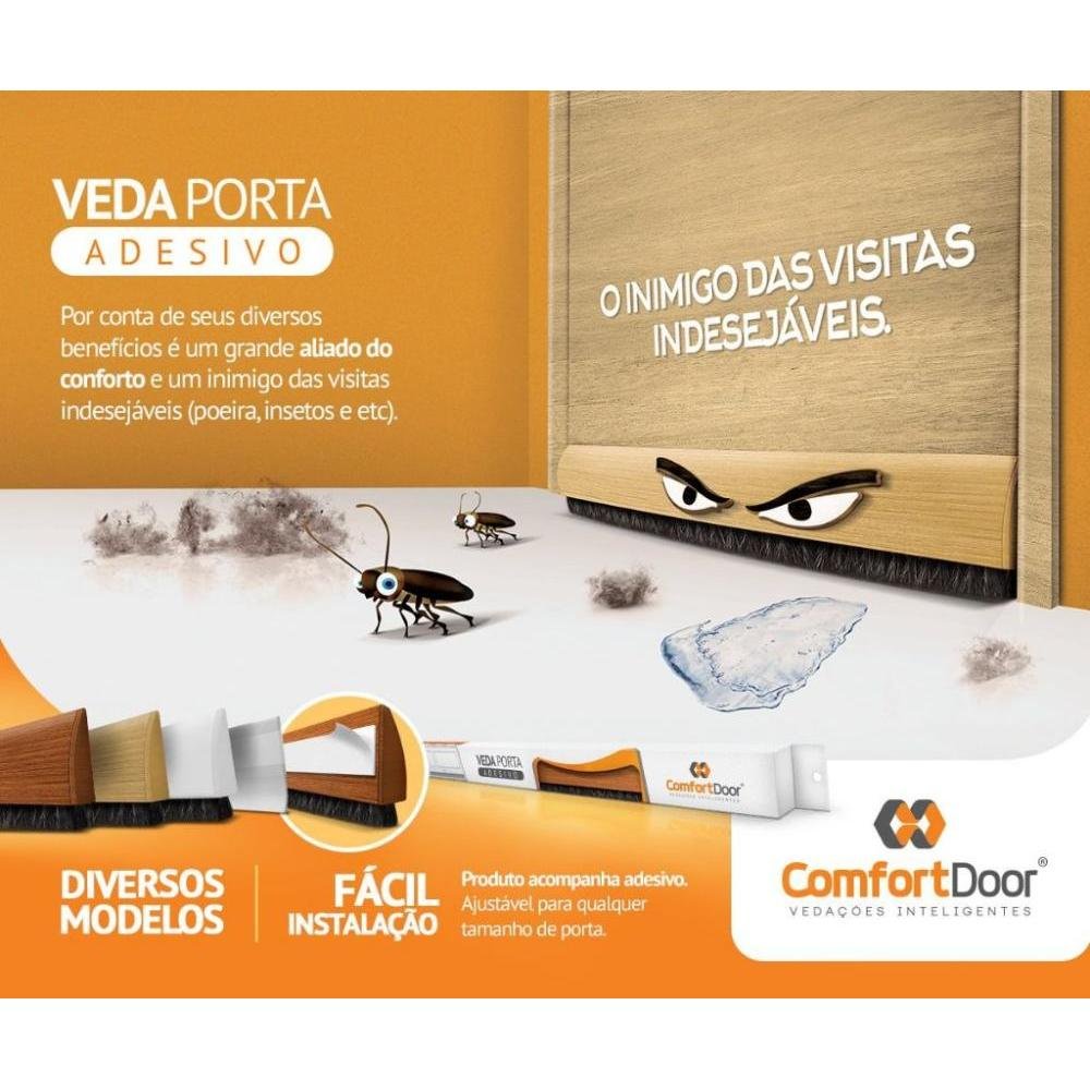 Veda Porta Adesivo 80cm Madeira - Comfort Door - Imagem zoom