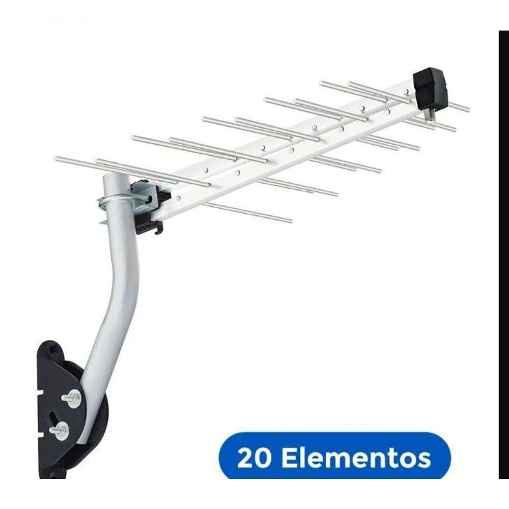 Antena Externa Aquário Log Para Tv 20 Elementos - Lu-20 Plus - Imagem zoom