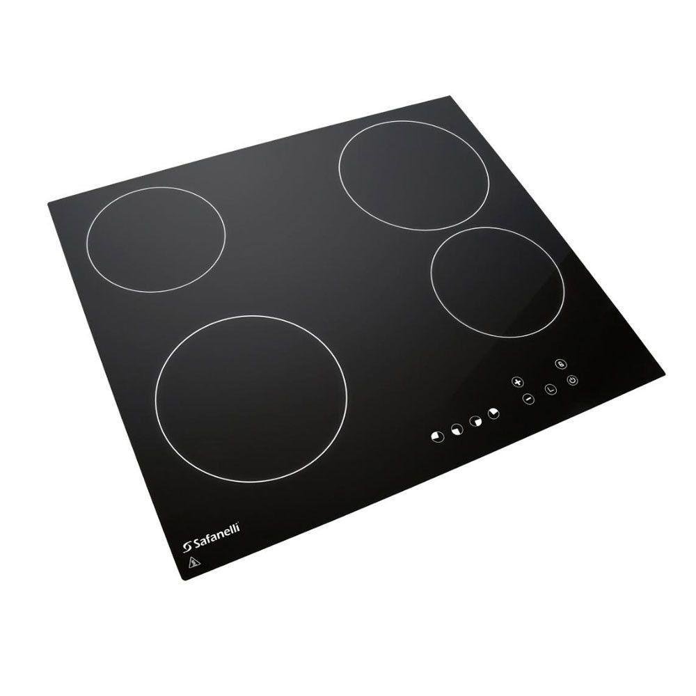 Cooktop Elétrico 4 Bocas Vitrocerâmica Touch Safanelli 220V - Imagem