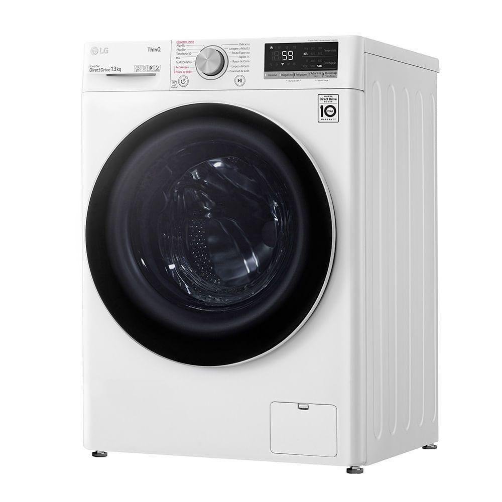 Lavadora de Roupa LG Smart VC4 13Kg com Inteligência Artificial AIDD Branca FV5013WC4 110V - Imagem zoom