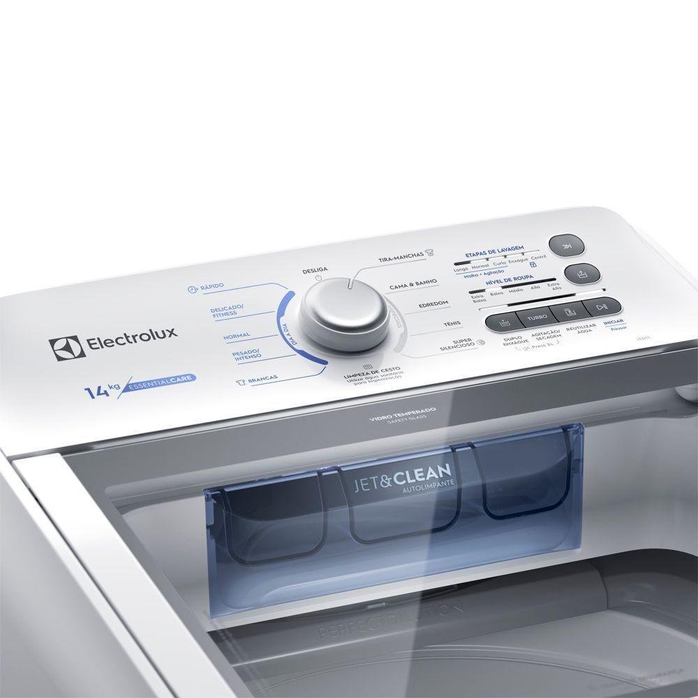 Máquina de Lavar 14 Kg Electrolux Essencial Care com Cesto Inox Jet&Clean e Ultra Filter 220V LED14 - Imagem