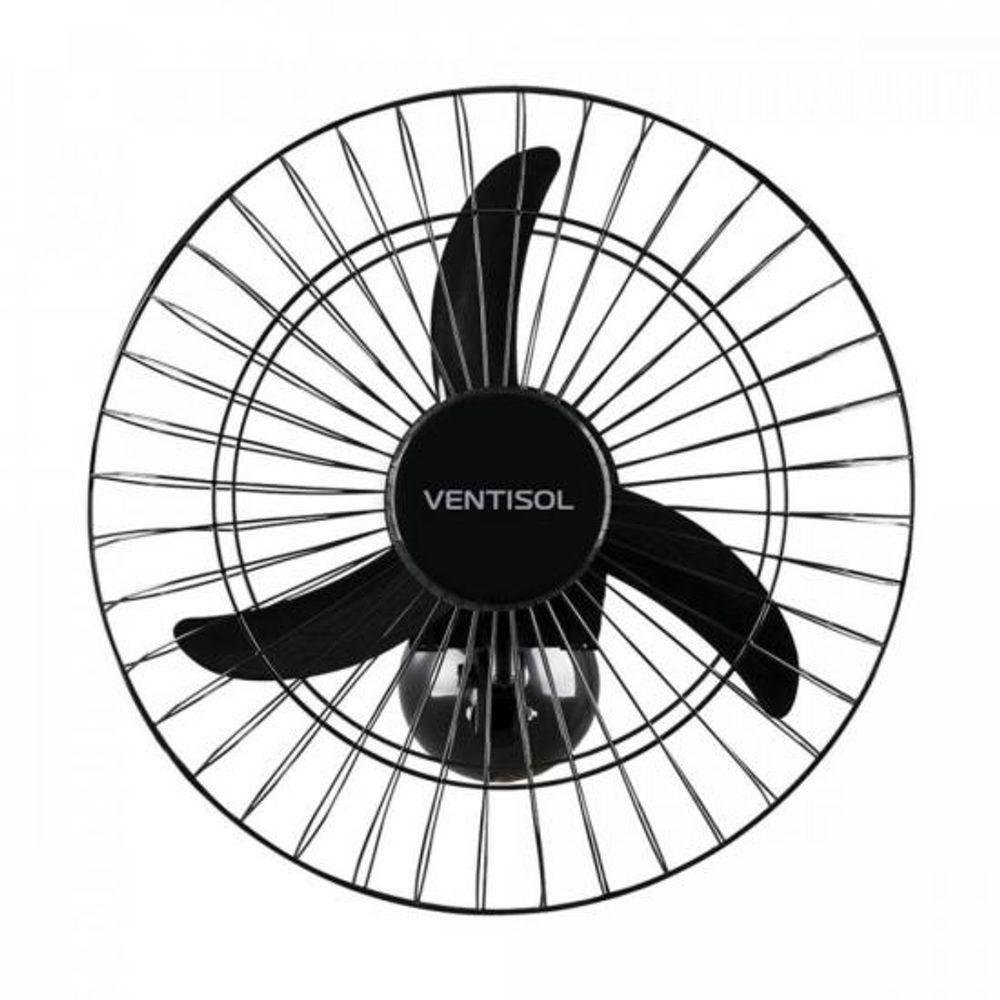 Ventilador De Parede Oscilante 50Cm Bivolt Aço Preto Ventiso - Imagem zoom