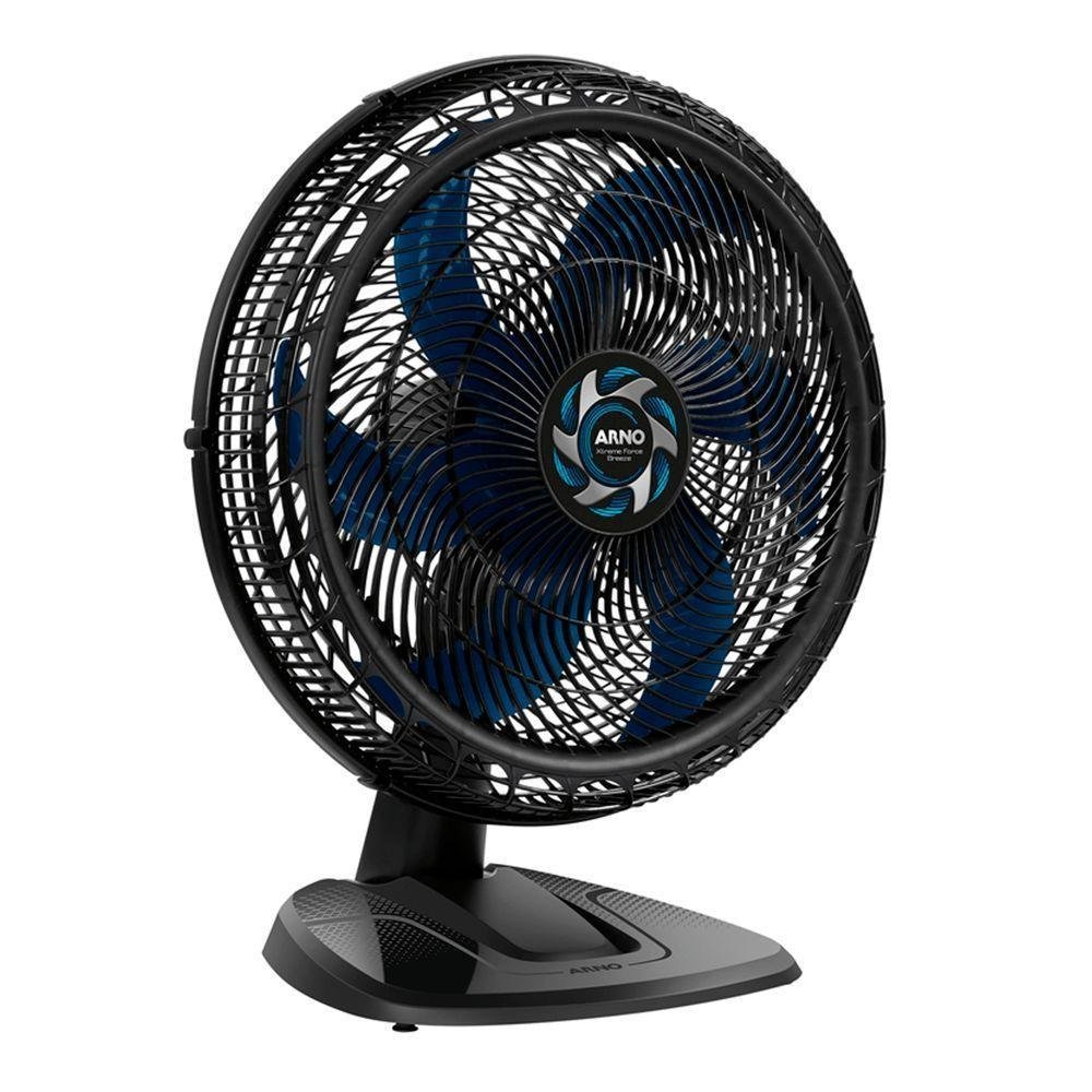 Ventilador De Mesa Arno 50cm Vb50 Xtreme Force Breezer Preto Com Azul 220v - Imagem