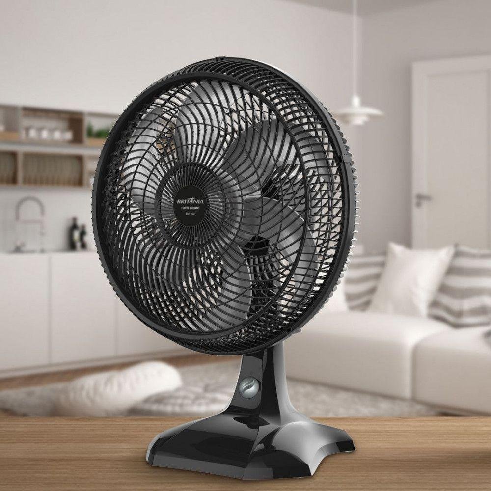 Ventilador De Mesa Britânia 3 Velocidades 40cm Bvt400 Preto 127 V - Imagem zoom