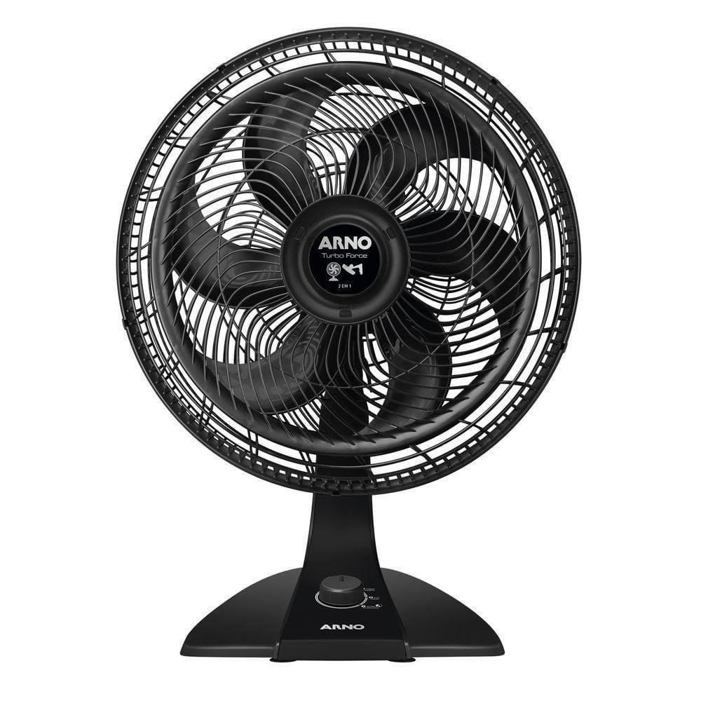 Ventilador De Mesa 2 Em 1 Arno 40cm Vf42 Turbo Force Preto 127v - Imagem zoom