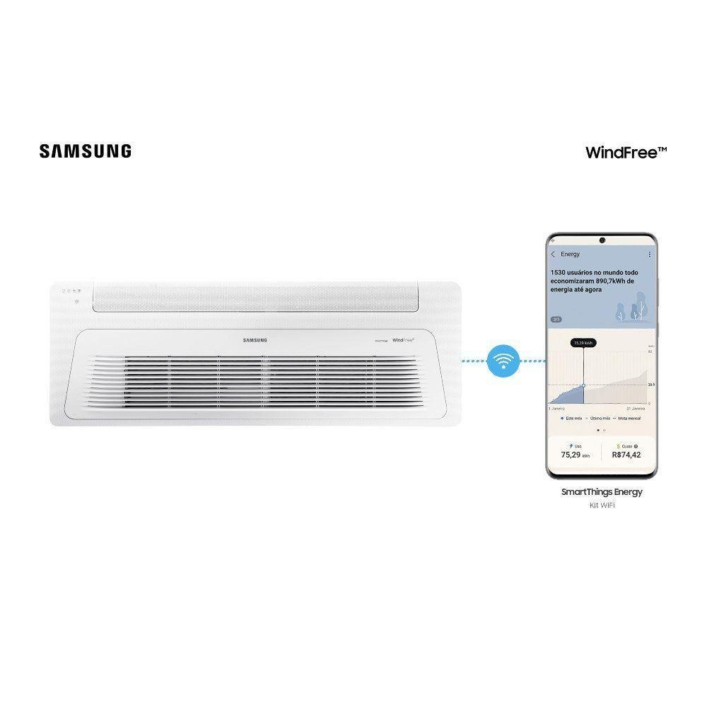 Ar Condicionado Cassete 1 Via Samsung WindFree Inverter 24000 Btus Quente e Frio 220V - Imagem