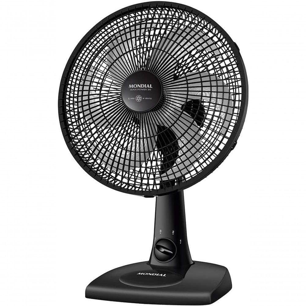 Ventilador Mondial, Maxi Power 30cm 220V Preto 50w Nv-15-6p Fb - Imagem zoom