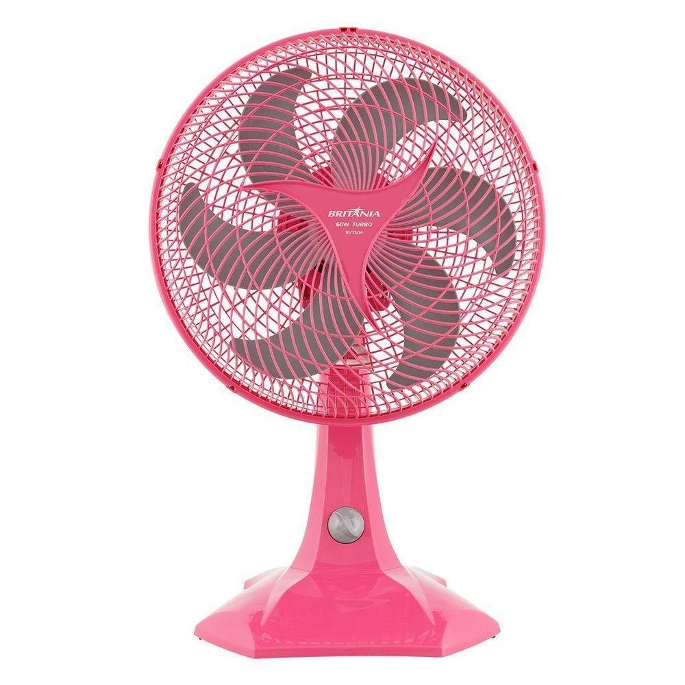 Ventilador Britânia Rosa 60w Hélice Com 6 Pás Bvt304 127v - Imagem zoom