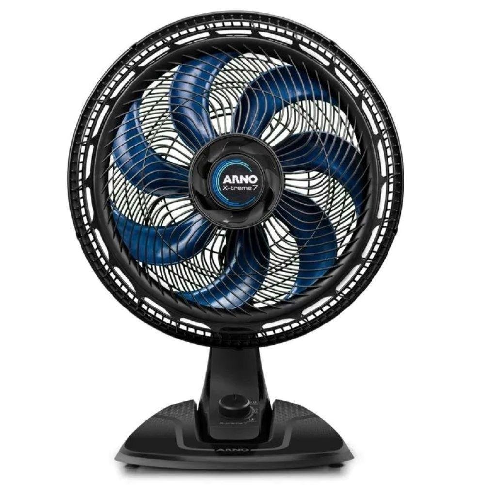 Ventilador de Mesa Arno VE70 X-treme 40CM 7 Pás Preto e Azul 127V - Imagem zoom