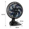 Ventilador de Mesa Arno VE70 X-treme 40CM 7 Pás Preto e Azul 127V - Imagem 5