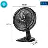 Ventilador de Mesa Mondial NVT-40-8P-B TURBO 40CM 8 Pás Preto 127V 3798-01 - Imagem 5