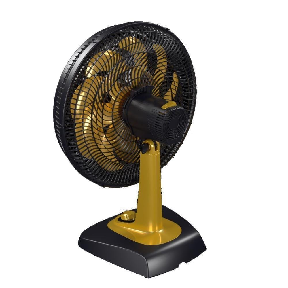 Ventilador Mallory De Mesa Neo Air TS 40cm Preto Dourado 127V - Imagem