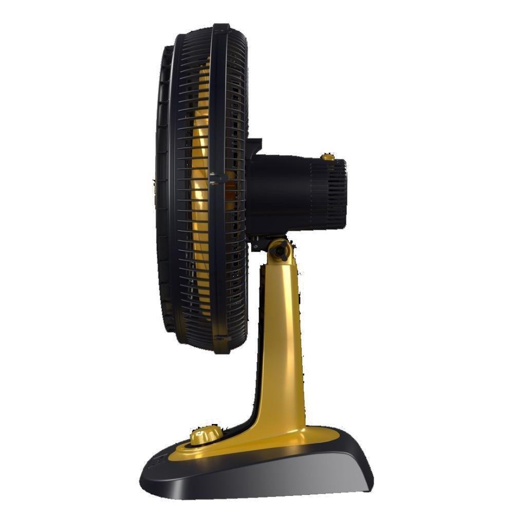 Ventilador Mallory De Mesa Neo Air TS 40cm Preto Dourado 127V - Imagem