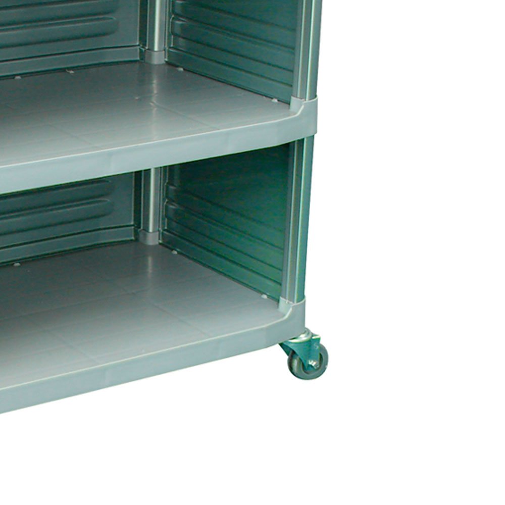 Carro Extra Triplex 1,24m x 55cm x 96cm com 1 Bolsa Verde e Fechamento Lateral - Imagem