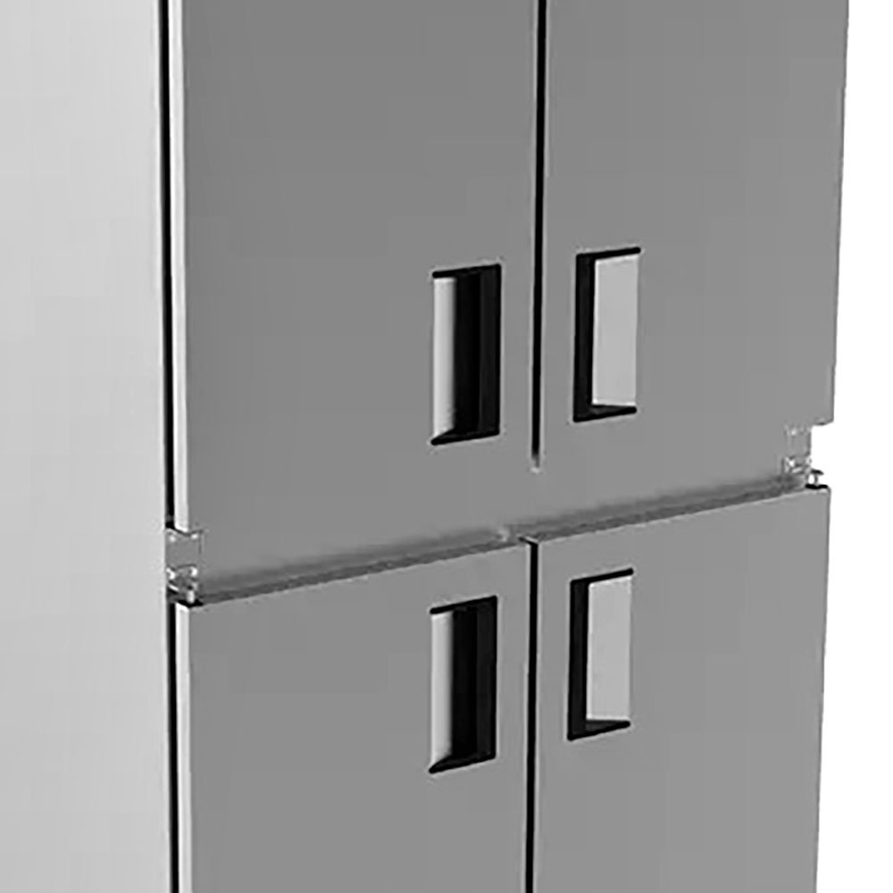 Refrigerador Vertical em Inox 430 4 Portas 220V Porta Sólida com Pé Fixo VCFRV4P - Imagem