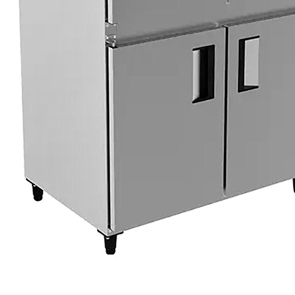 Refrigerador Vertical em Inox 430 4 Portas 220V Porta Sólida com Pé Fixo VCFRV4P - Imagem