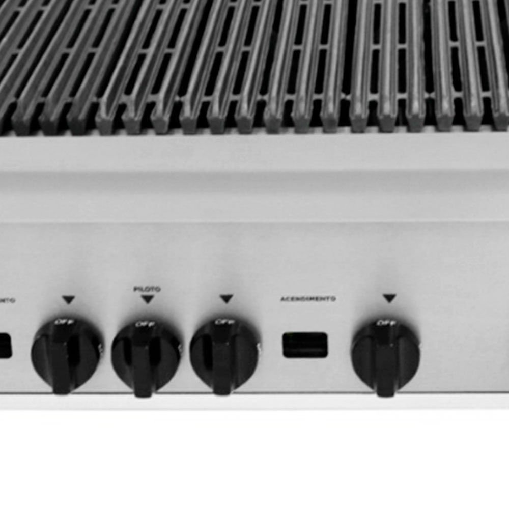  Chapa Grill a Gás Linha Americana em Aço Inox CGG90 - Imagem