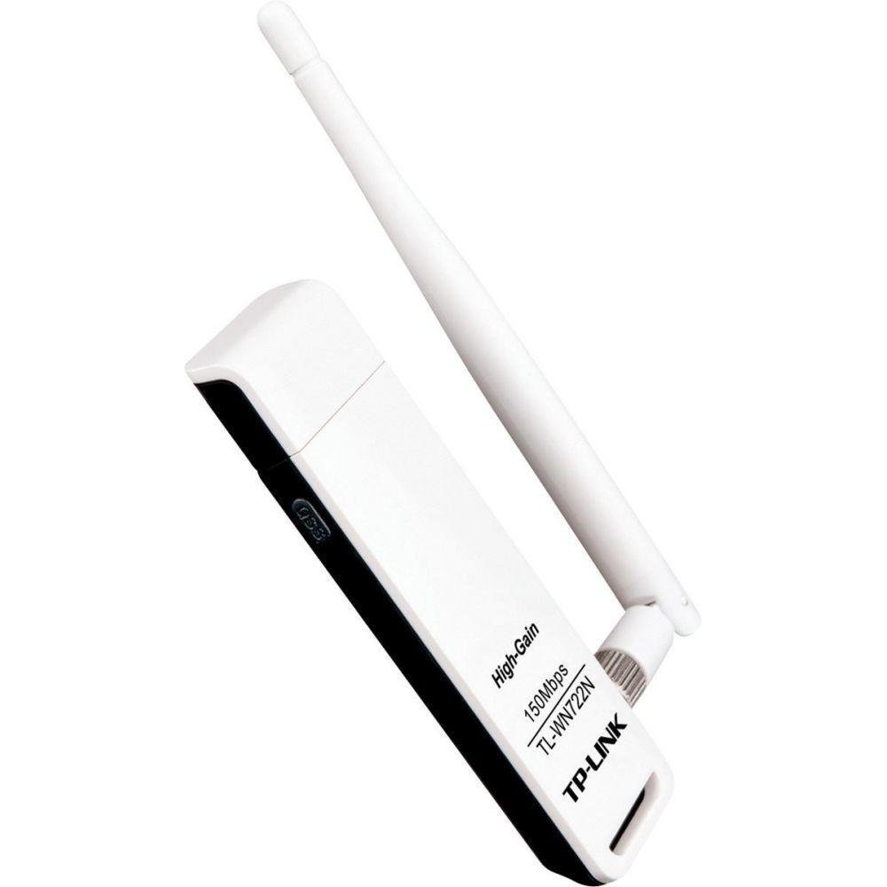 Adaptador Usb Wireless N 150mbps 1 Antena Destacável 4dbi Tl-wn722n - Imagem zoom