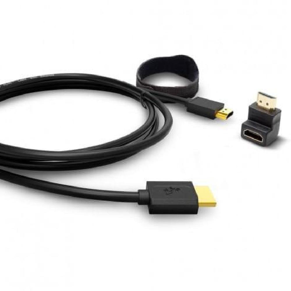 Cabo HDMI 2.0v 3D 4K de 1,8m + Adaptador HDMI 90 – ELG - Imagem zoom