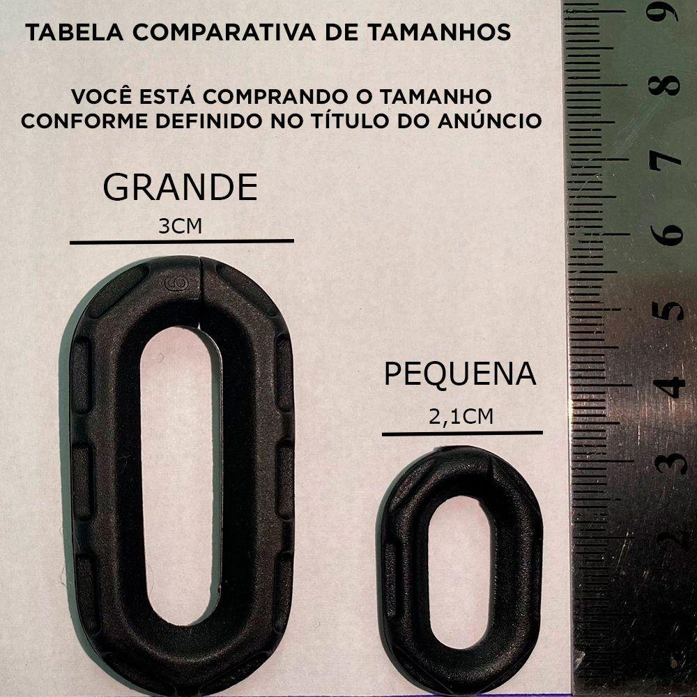 40 Mt Corrente Plástica Segurança Sinalização Elo P Branco - Imagem