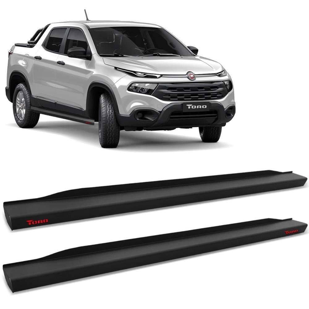 Estribo Lateral Fiat Toro 2016 a 2023 Steel Carbon Preto Cek - Imagem zoom