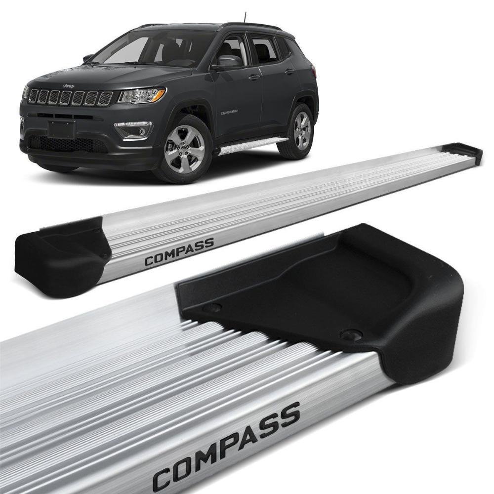 Estribo Lateral Jeep Compass 2017 a 2019 Aluminio Natural A3 - Imagem zoom