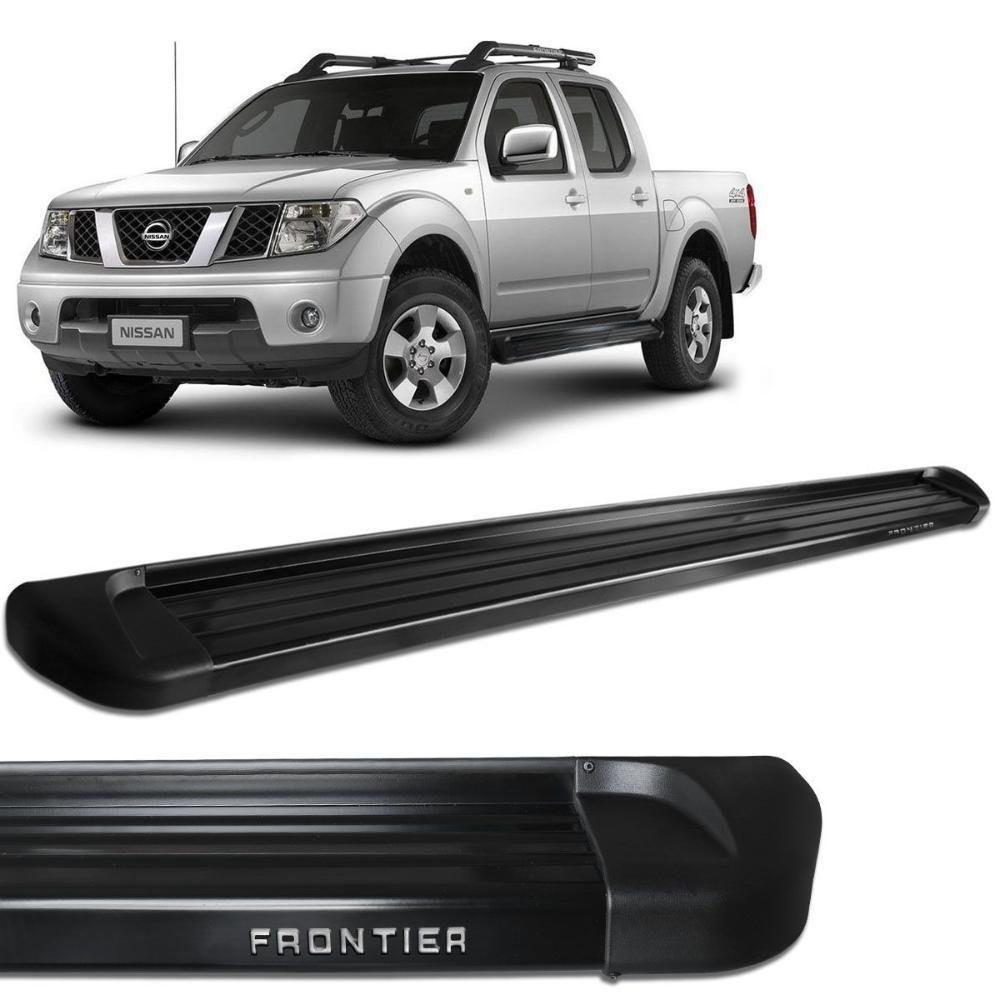 Estribo Lateral Frontier 2008 a 2016 Aluminio Preto Track - Imagem zoom