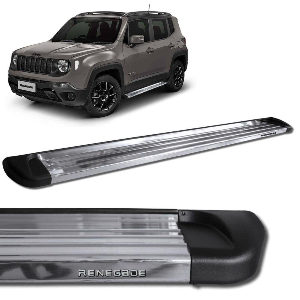 Estribo Jeep Renegade 2016 a 2023 Aluminio Polido Track - Imagem zoom