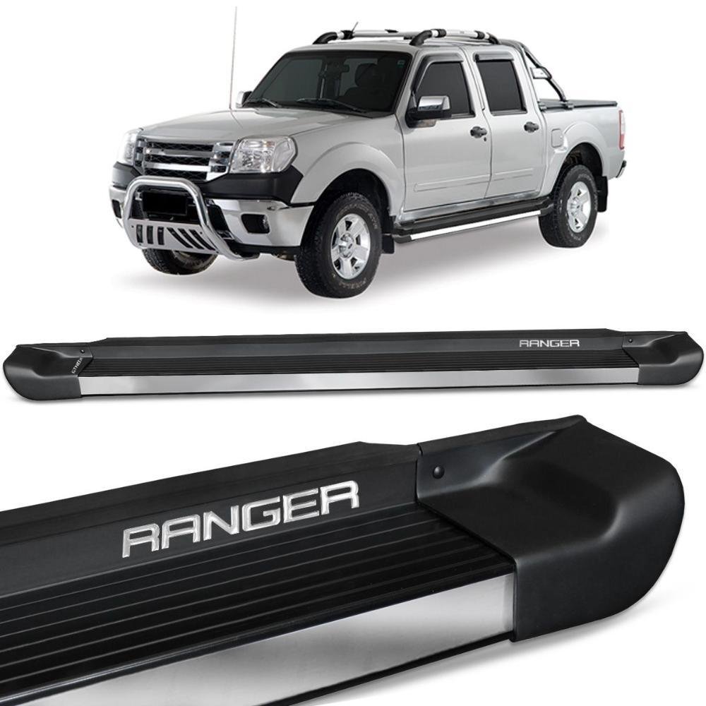 Estribo Lateral Ranger CD 1998 a 2012 Preto Fosco Personalizado - Imagem zoom