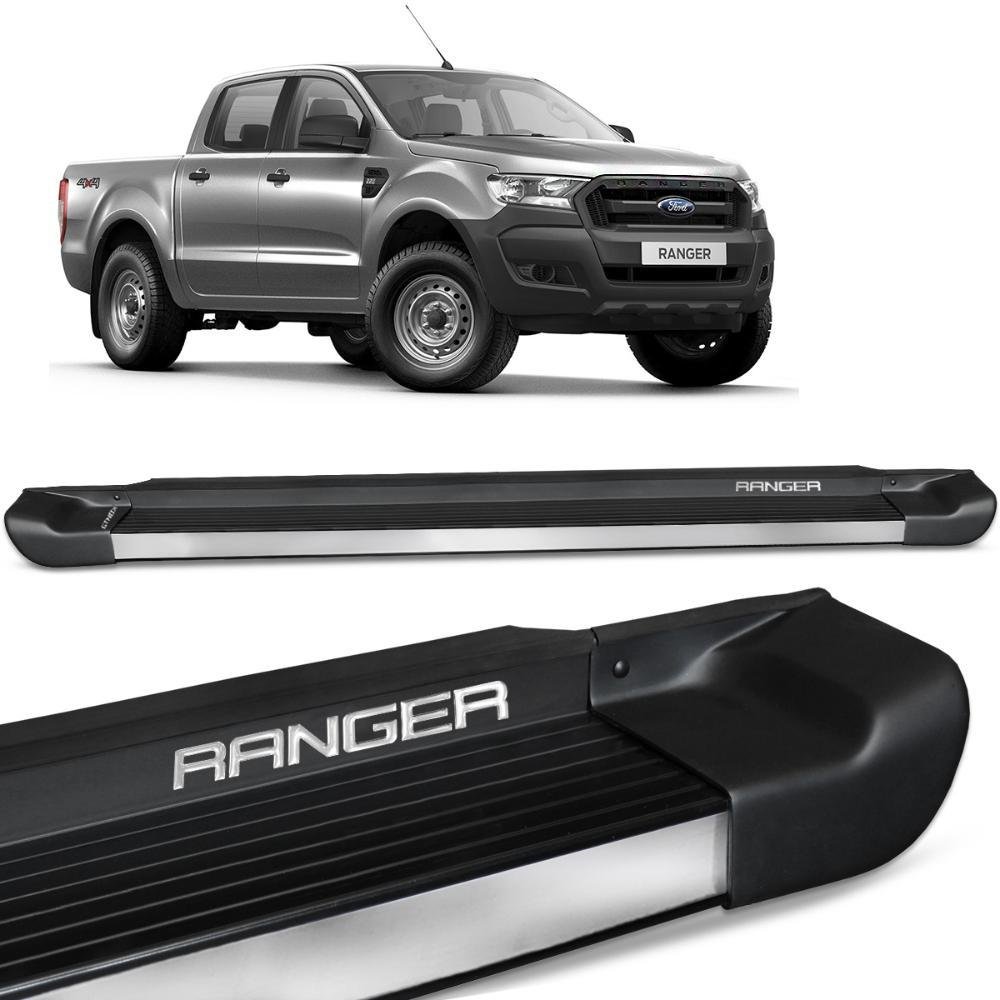 Estribo Lateral Ranger CD 2013 a 2020 Preto Fosco Personalizado - Imagem zoom