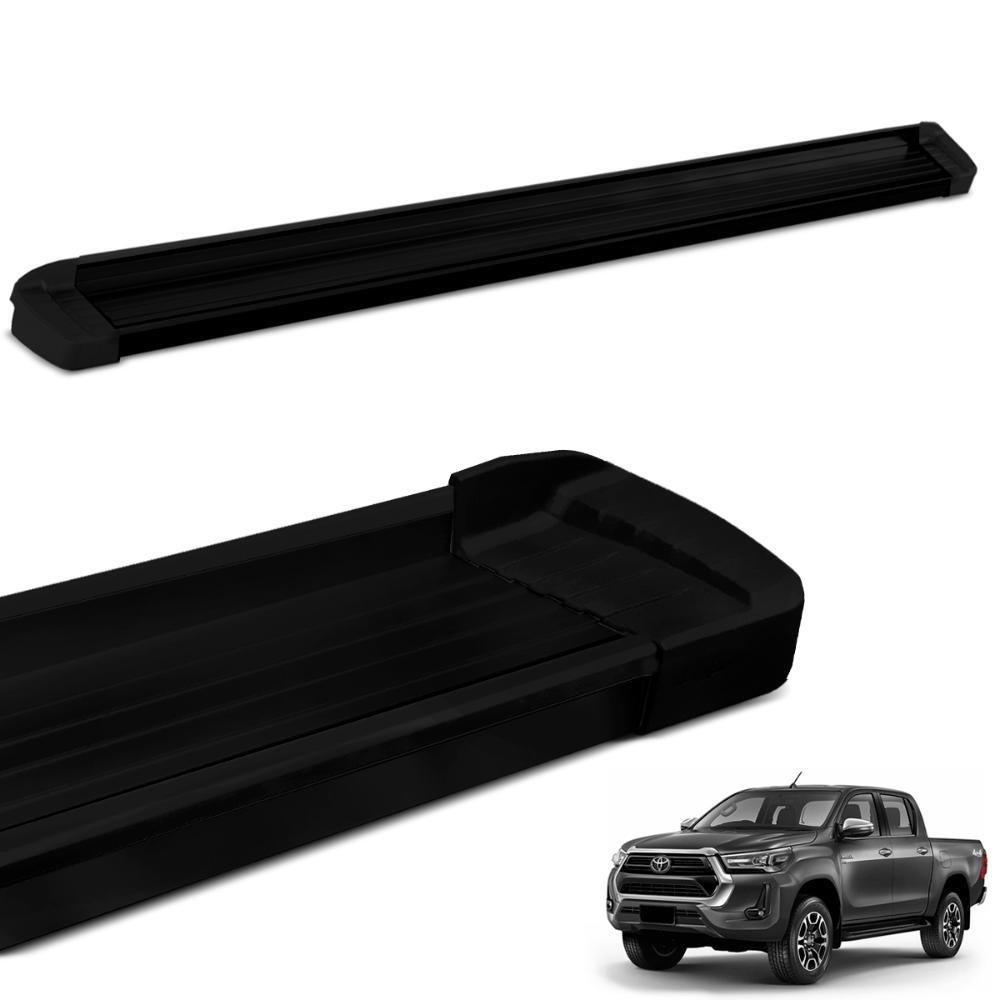 Estribo Lateral Hilux 2016 a 2020 Aluminio Preto Bepo - Imagem zoom