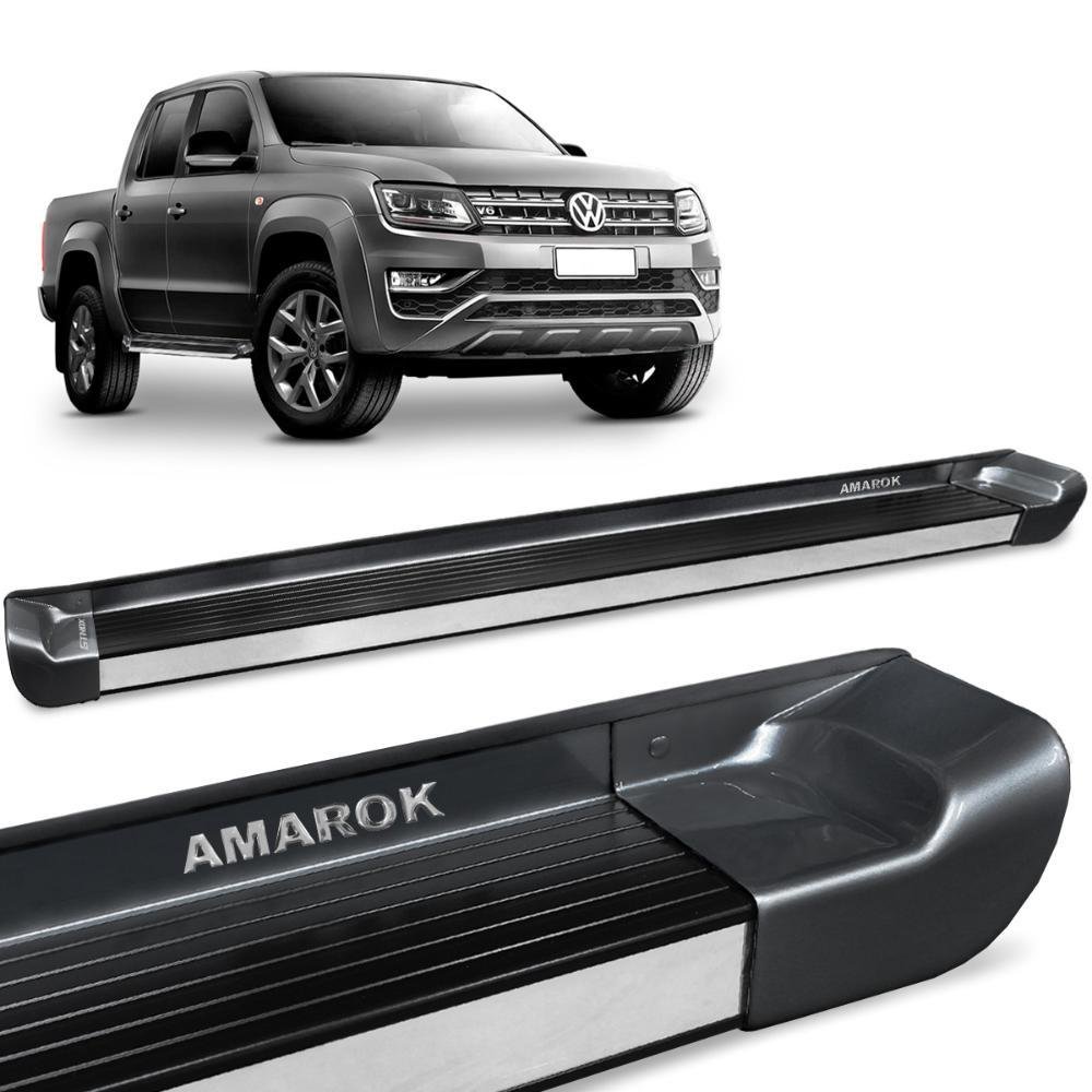 Estribo Lateral Amarok 2010 a 2022 CD Cinza Iron Personalizado - Imagem zoom