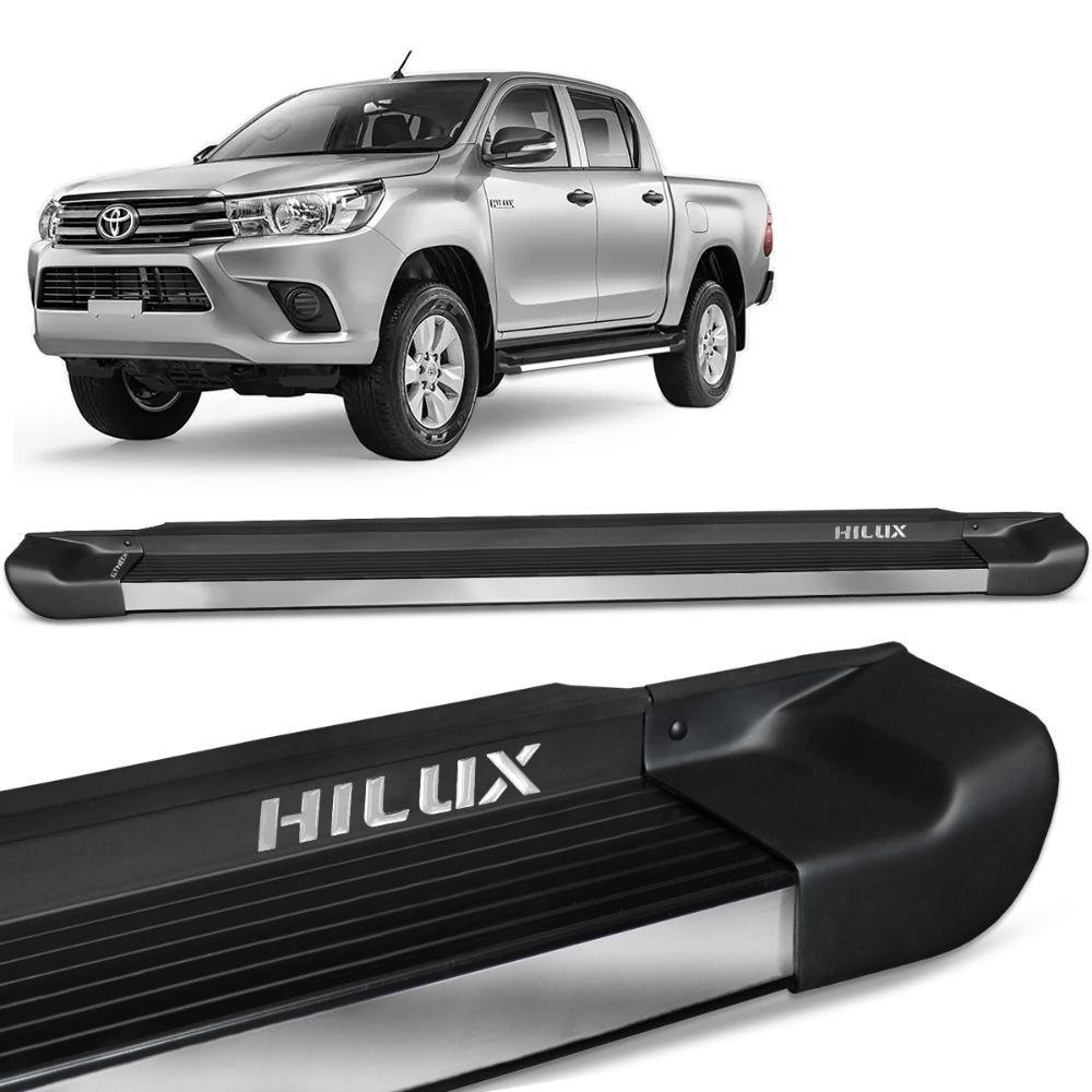 Estribo Lateral Hilux CD 2005 a 2015 Preto Fosco Personalizado - Imagem zoom