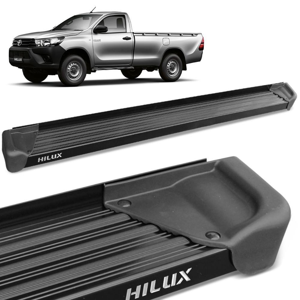 Estribo Lateral Hilux CS 2016 a 2022 Aluminio Preto A3 - Imagem zoom