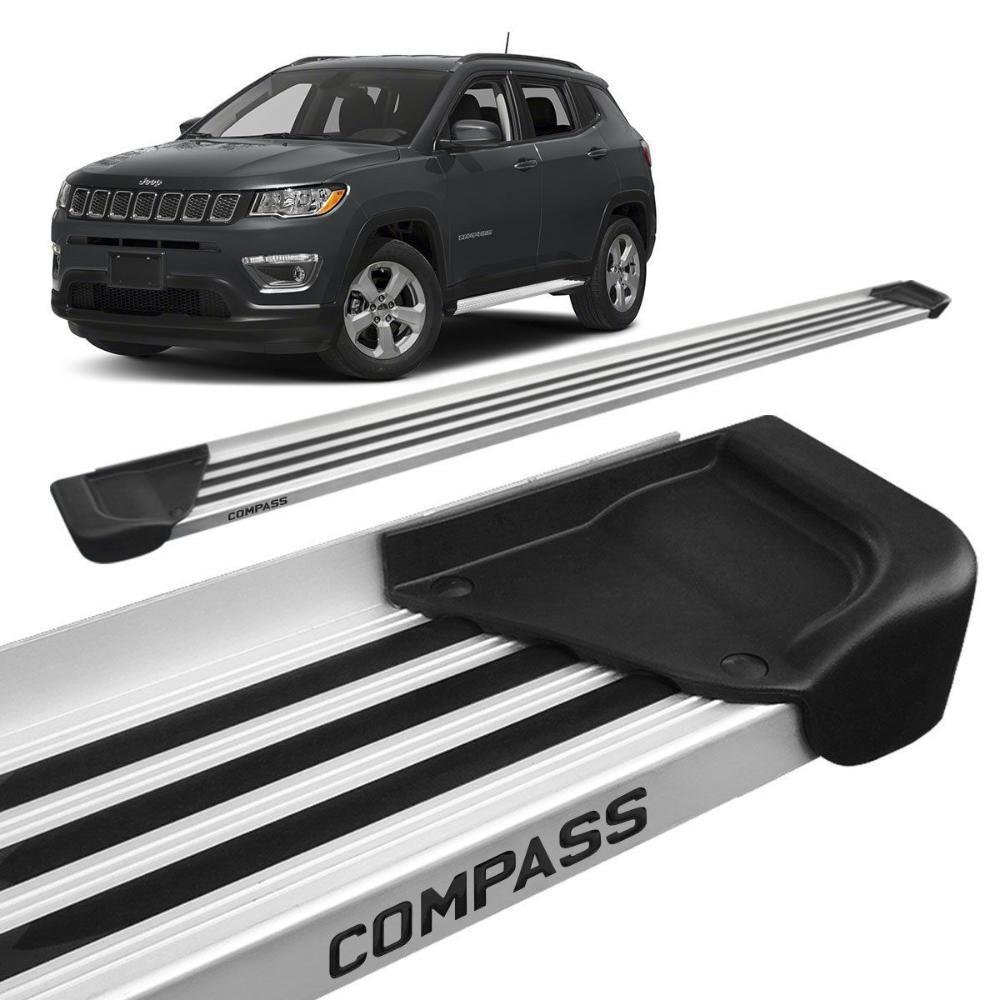 Estribo Lateral Jeep Compass 2017 a 2021 Aluminio Natural A1