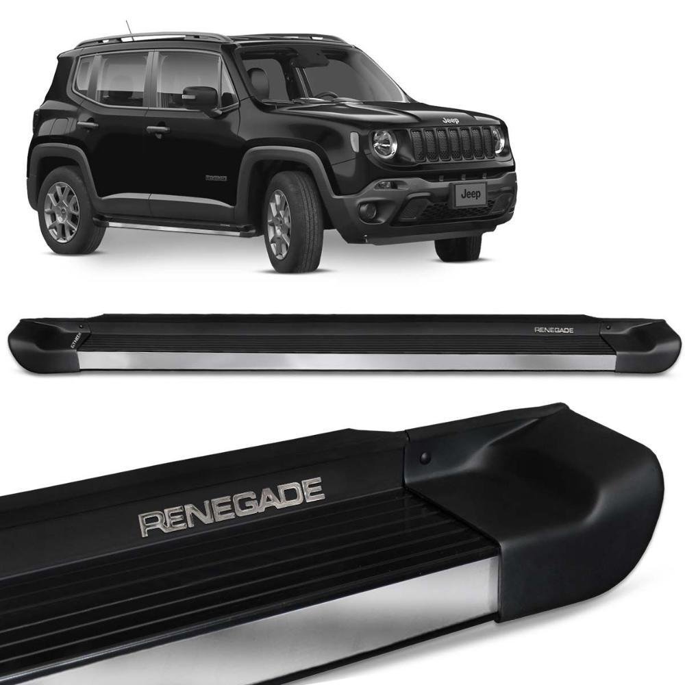 Estribo Lateral Jeep Renegade 2016 a 2020 Preto Fosco Personalizado - Imagem zoom