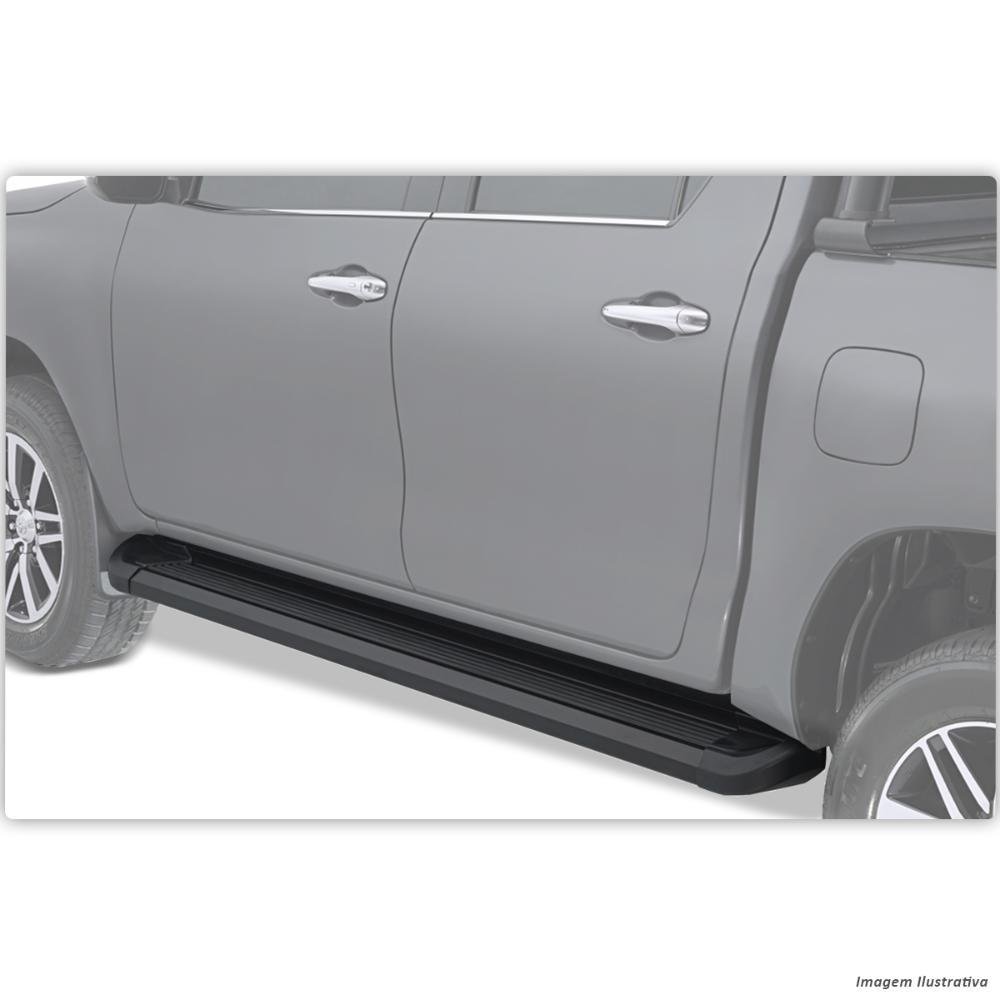 Estribo Lateral Nissan Frontier 2008 a 2016 Preto G2 Bepo - Imagem