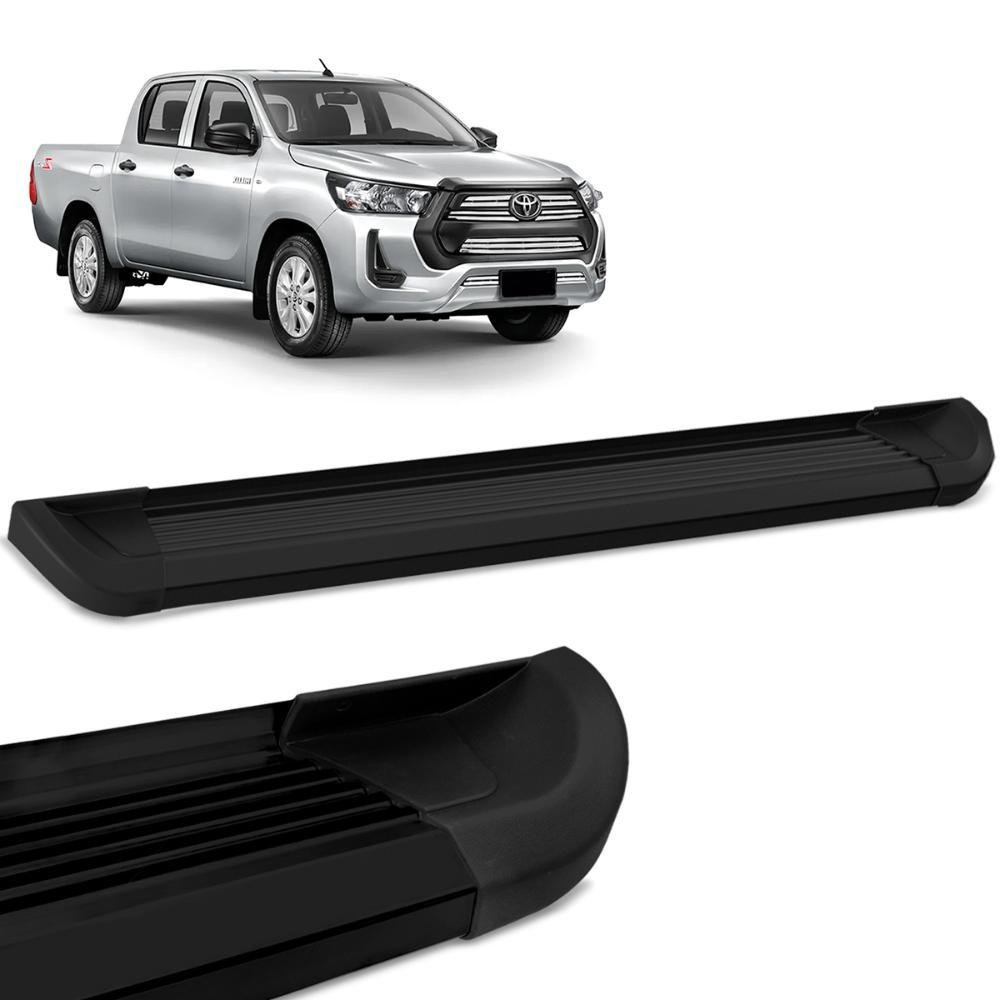 Estribo Lateral Hilux 2016 a 2023 Aluminio Preto G2 Bepo - Imagem zoom