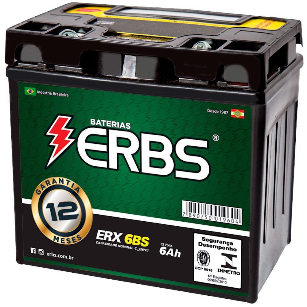 Bateria para Moto Premium ERX 6BS - Imagem zoom